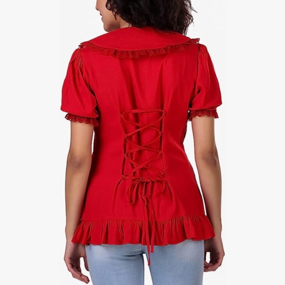 NEW IN! Beautiful red blouse - Picture 4 of 5
